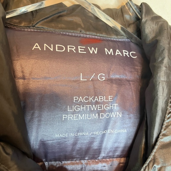 Andrew Marc Packable Lightweight Premium Down Jacket Size Large - Picture 4 of 7